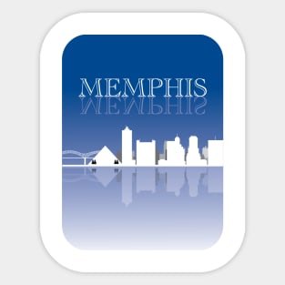 Memphis Skyline Circle Sticker